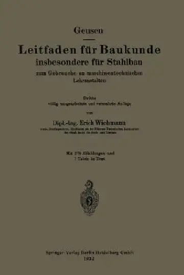 Cover of Leitfaden Für Baukunde Insbesondere Für Stahlbau