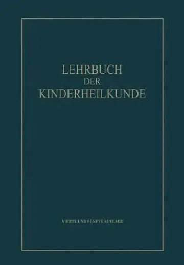 Cover of Lehrbuch Der Kinderheilkunde Von