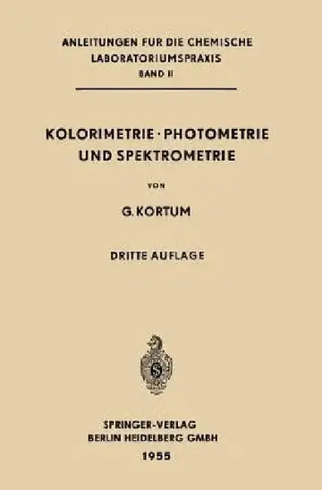 Cover of Kolorimetrie - Photometrie Und Spektrometrie