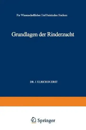 Cover of Grundlagen Der Rinderzucht