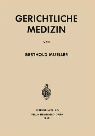 Cover of Gerichtliche Medizin