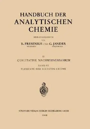 Cover of Elemente Der Sechsten Gruppe