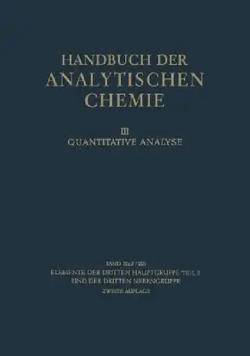Cover of Elemente Der Dritten Hauptgruppe Teil II Und Der Dritten Nebengruppe