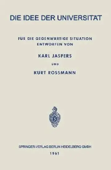 Cover of Die Idee Der Universität