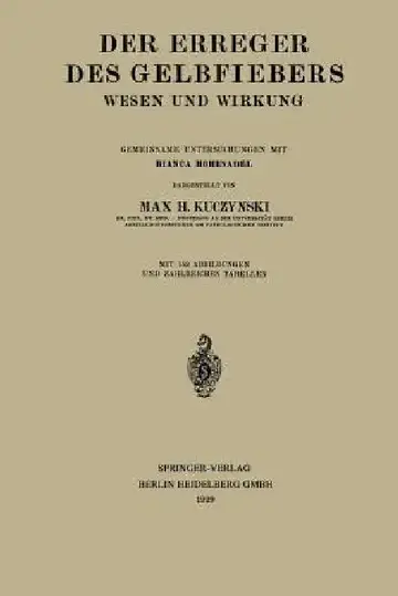 Cover of Der Erreger Des Gelbfiebers