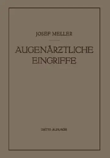 Cover of Augenärztliche Eingriffe