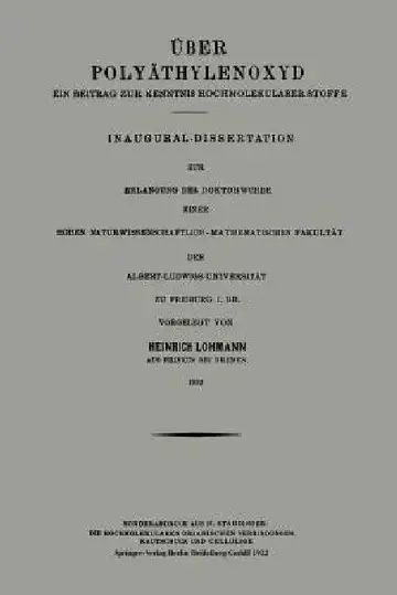 Cover of Über Polyäthylenoxyd