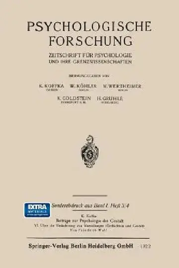Cover of Psychologische Forschung