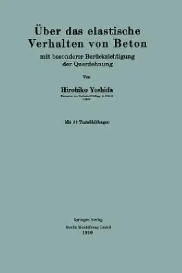 Cover of Über Das Elastische Verhalten Von Beton