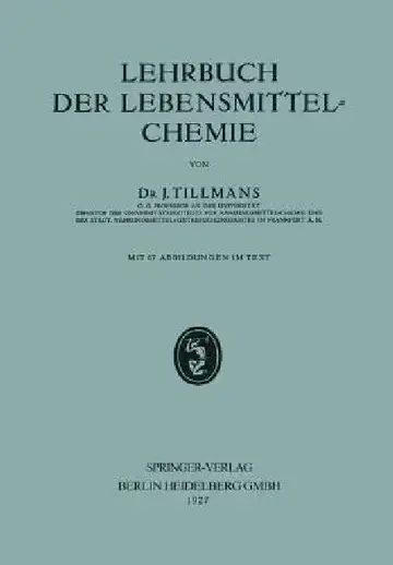 Cover of Lehrbuch Der Lebensmittel-Chemie