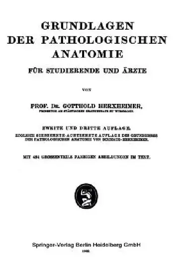 Cover of Grundlagen Der Pathologischen Anatomie
