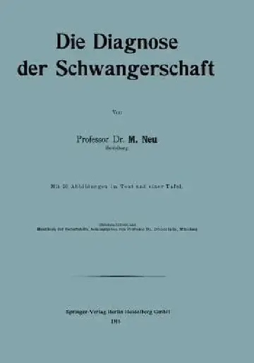 Cover of Die Diagnose Der Schwangerschaft