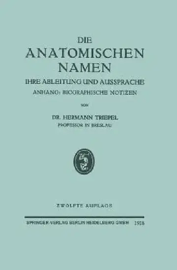 Cover of Die Anatomischen Namen