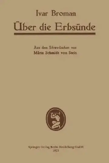 Cover of Über Die Erbsünde