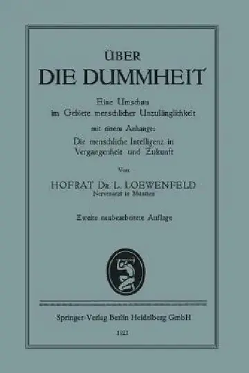 Cover of Über Die Dummheit