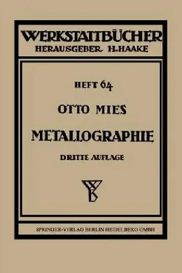 Cover of Metallographie