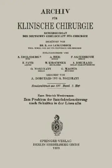 Cover of Zum Problem Der Bauchdeckeneiterung Nach Schnitten in Der Linea Alba