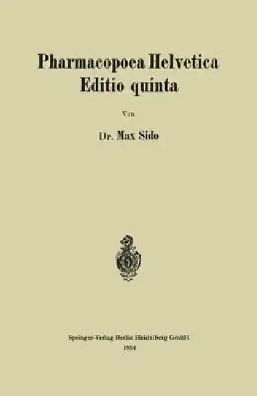 Cover of Pharmacopoea Helvetica Editio Quinta
