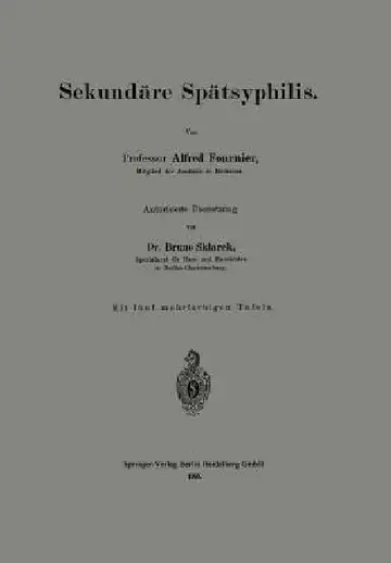 Cover of Sekundäre Spätsyphilis