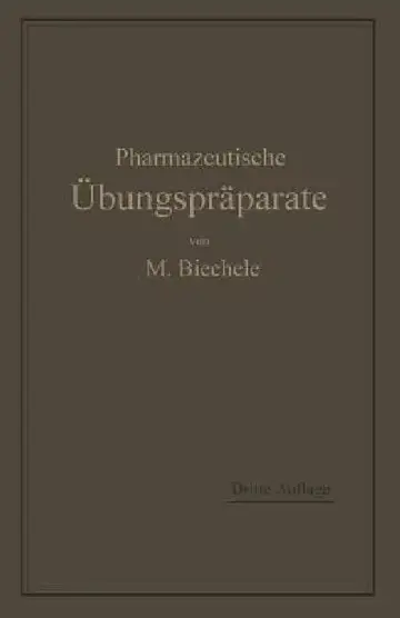 Cover of Pharmazeutische Übungspräparate