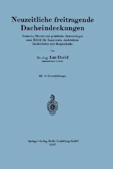 Cover of Neuzeitliche Freitragende Dacheindeckungen