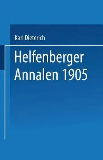 Cover of Helfenberger Annalen 1905