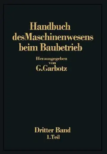 Cover of Handbuch Des Maschinenwesens Beim Baubetrieb