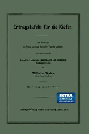 Cover of Ertragstafeln Für Die Kiefer