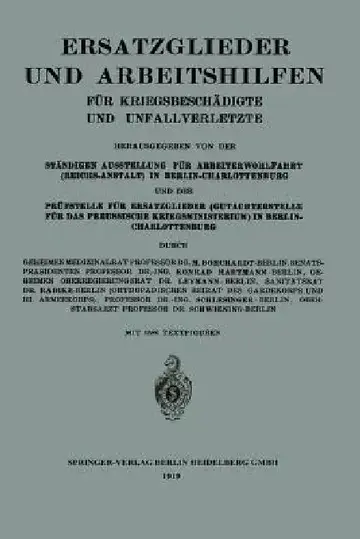 Cover of Ersatzglieder Und Arbeitshilfen