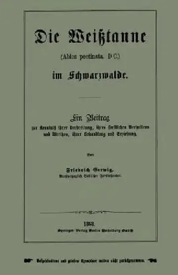 Cover of Die Weißtanne (Abies Pectinata, DC.) Im Schwarzwalde