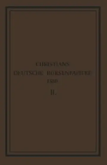 Cover of Deutsche Börsenpapiere