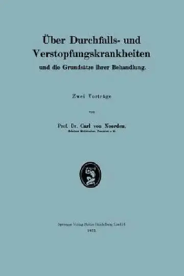 Cover of Über Durchfalls- Und Verstopfungskrankheiten Und Die Grundsätze Ihrer Behandlung