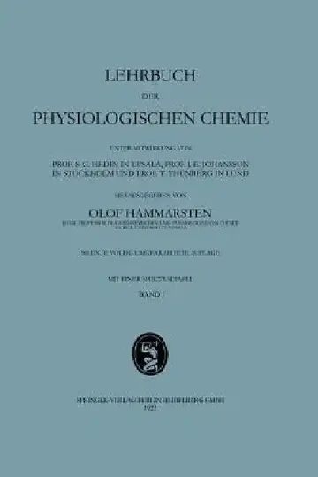 Cover of Lehrbuch Der Physiologischen Chemie