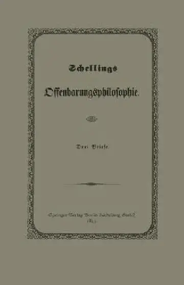 Cover of Schellings Offenbarungsphilosophie