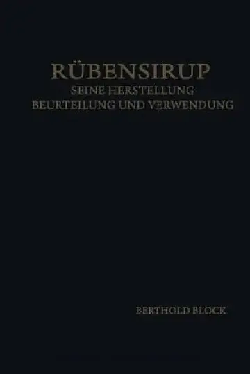 Cover of Rübensirup