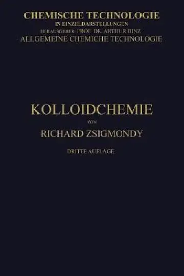 Cover of Kolloidchemie Ein Lehrbuch