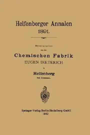 Cover of Helfenberger Annalen 1891