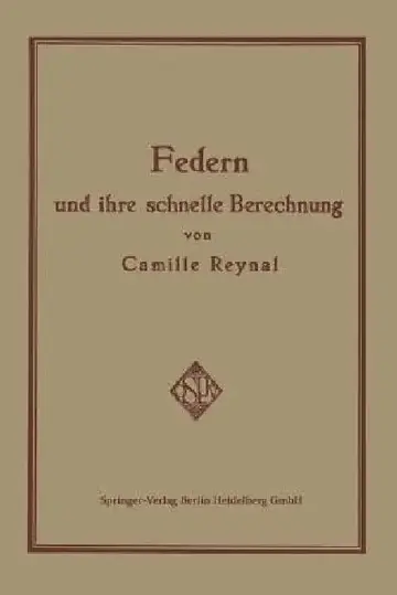 Cover of Federn Und Ihre Schnelle Berechnung