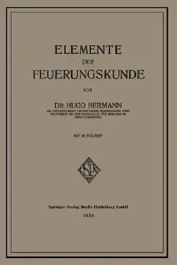 Cover of Elemente Der Feuerungskunde