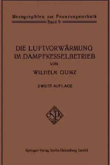 Cover of Die Luftvorwärmung Im Dampfkesselbetrieb