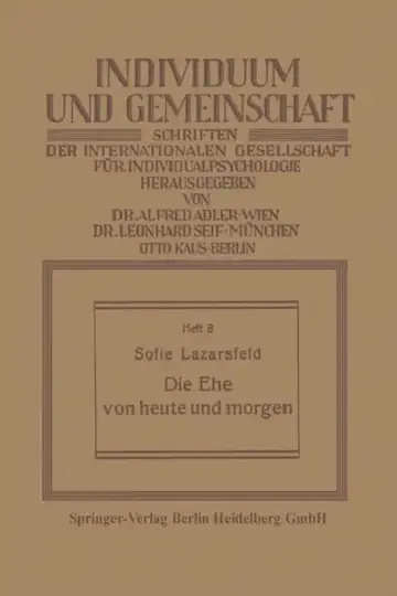 Cover of Die Ehe Von Heute Und Morgen