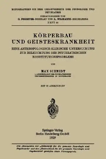 Cover of Körperbau Und Geisteskrankheit