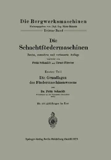 Cover of Die Schachtfördermaschinen