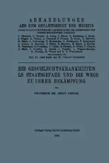 Cover of Die Geschlechtskrankheiten ALS Staatsgefahr Und Die Wege Zu Ihrer Bekämpfung