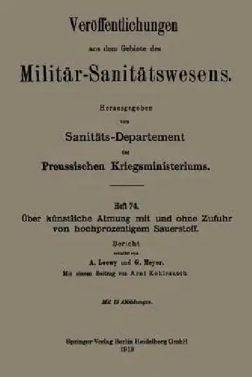 Cover of Über Künstliche Atmung Mit Und Ohne Zufuhr Von Hochprozentigem Sauerstoff