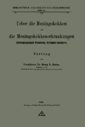 Cover of Ueber Die Meningokokken Und Die Meningokokkenerkrankungen