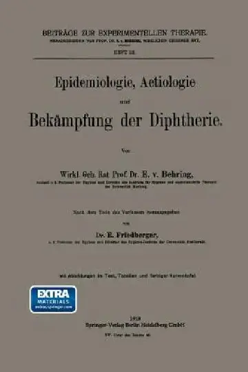 Cover of Epidemiologie, Aetiologie Und Bekämpfung Der Diphtherie