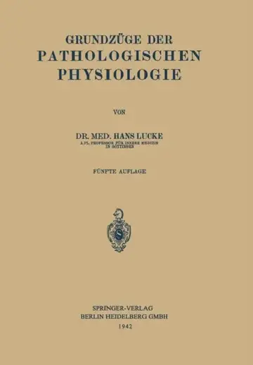 Cover of Grundzüge Der Pathologischen Physiologie