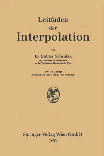 Cover of Leitfaden Der Interpolation