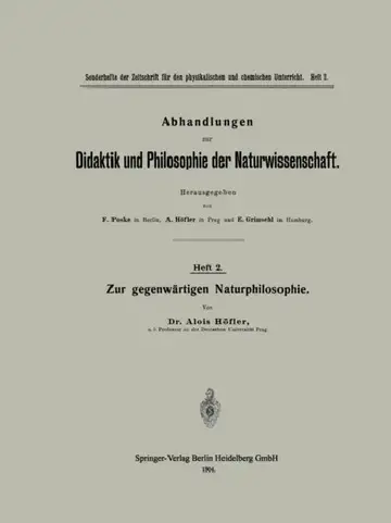 Cover of Zur Gegenwärtigen Naturphilosophie